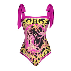 Octopus Print One-Piece Swimsuit