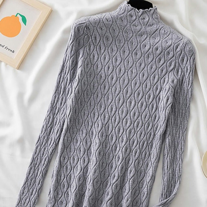 Cashmere Turtleneck Slim Knitted Sweater