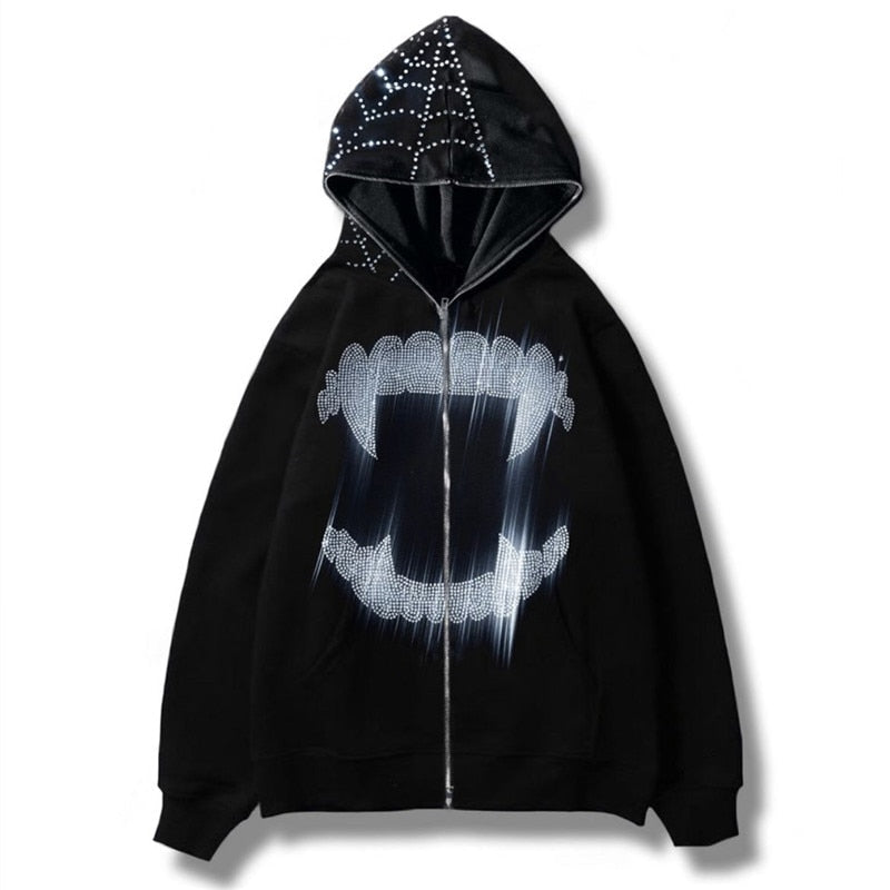 Gothic Oversize Jacket with Hood