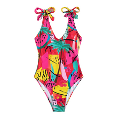 Printed One-Piece Swimsuit