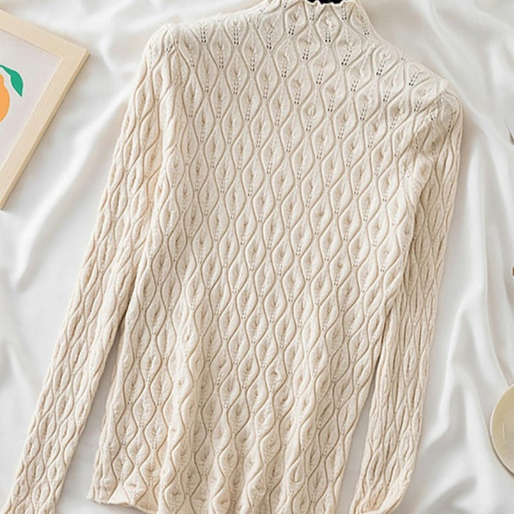 Cashmere Turtleneck Slim Knitted Sweater
