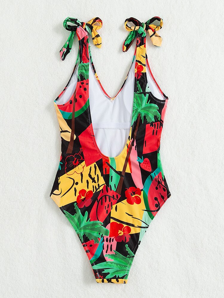 Printed One-Piece Swimsuit