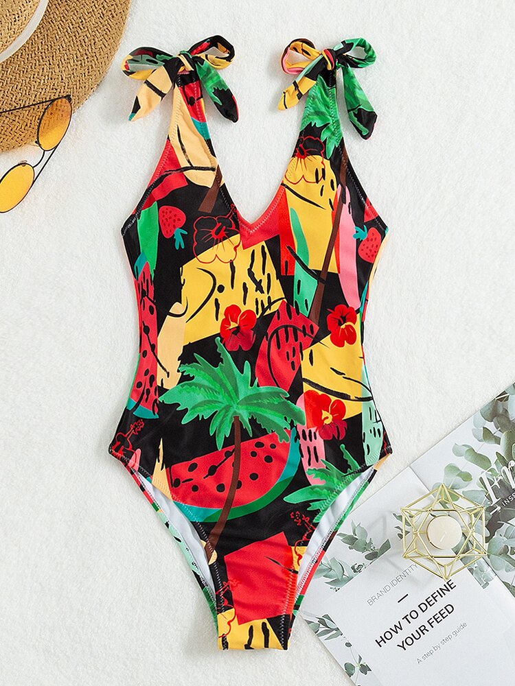 Printed One-Piece Swimsuit