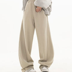 Solid Color Loose Wide Leg Sweatpants