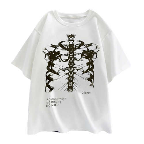 Skeleton Chest Grunge Aesthetic T-shirt