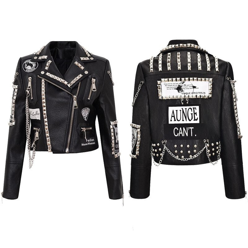 Rocker With Studded and Patches Jackets