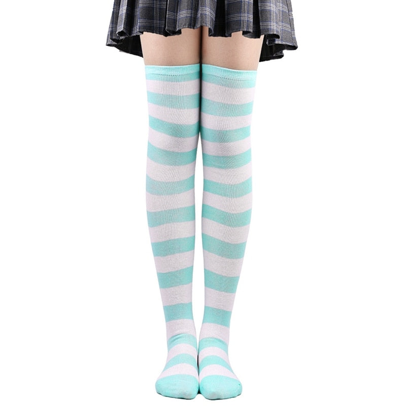 Colorful Rainbow Striped Long Socks