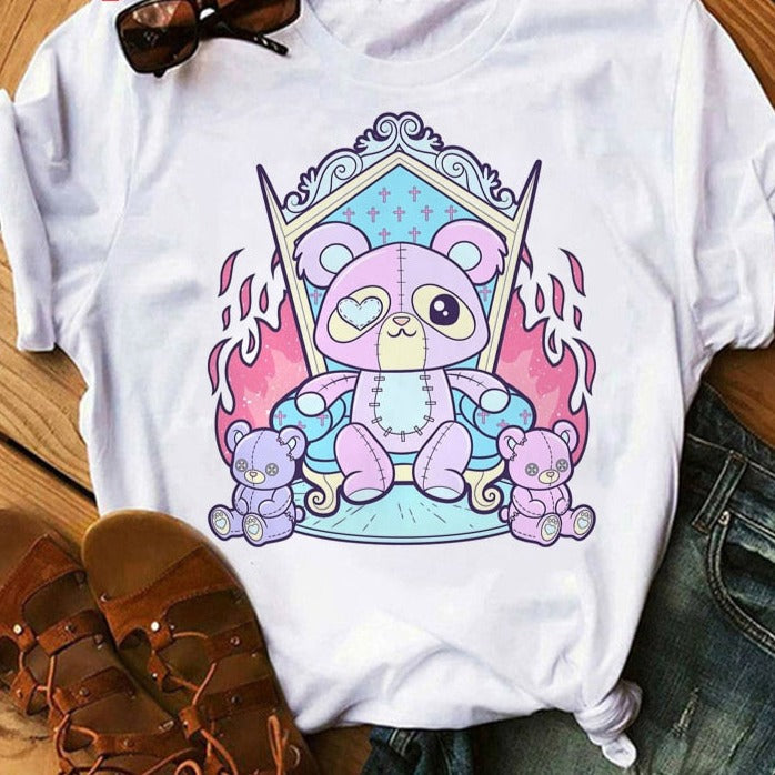 Pastel Goth Cartoon Harajuku T-shirt