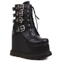 Gothic Platform Ankle Booties