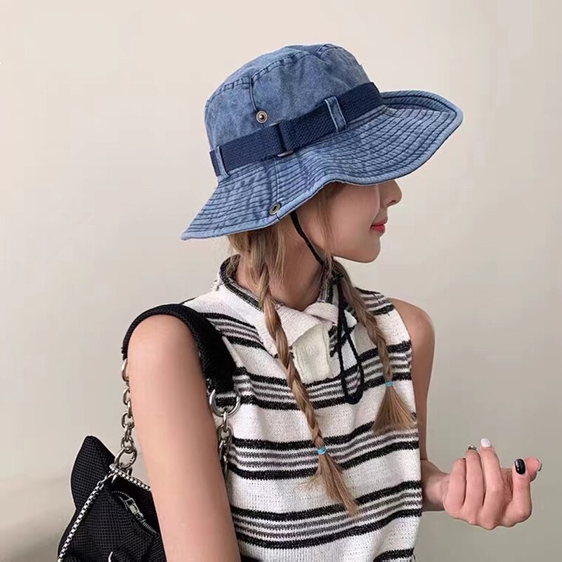 Embroidered Train Bucket Hats