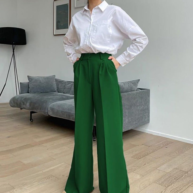 Loose Full LengthTrousers High Waist Wide Pants