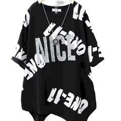 Nice Irregular Letter Print T-shirt