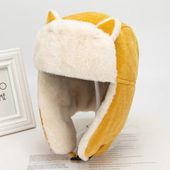 Warm Cat Ears Faux Fur Bomber Hat