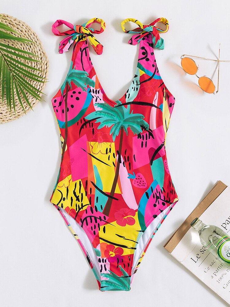 Printed One-Piece Swimsuit