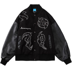 Tribal Embroidered Baseball Jackets