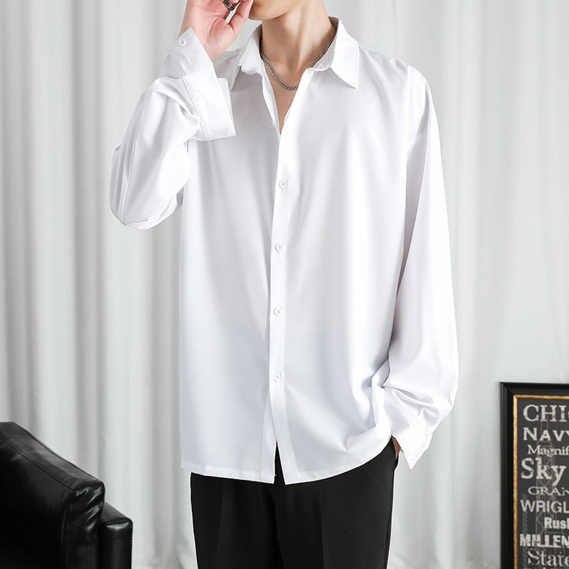 Classic  Solid  Long Sleeved Shirt