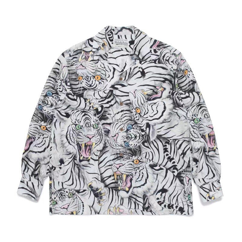 Multi Graphic Print Long Sleeve Shirt