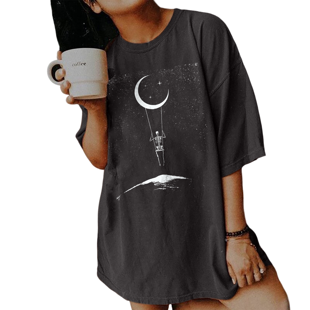 Moon and Stars Skull T-Shirt