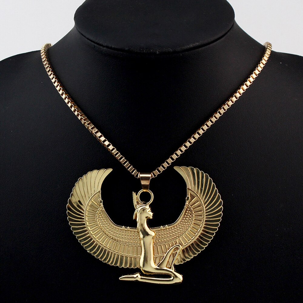 Egyptian Goddess Isis Wings Pendant Necklace