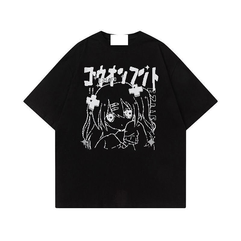 Harajuku Anime Pastel Goth Print T-Shirts