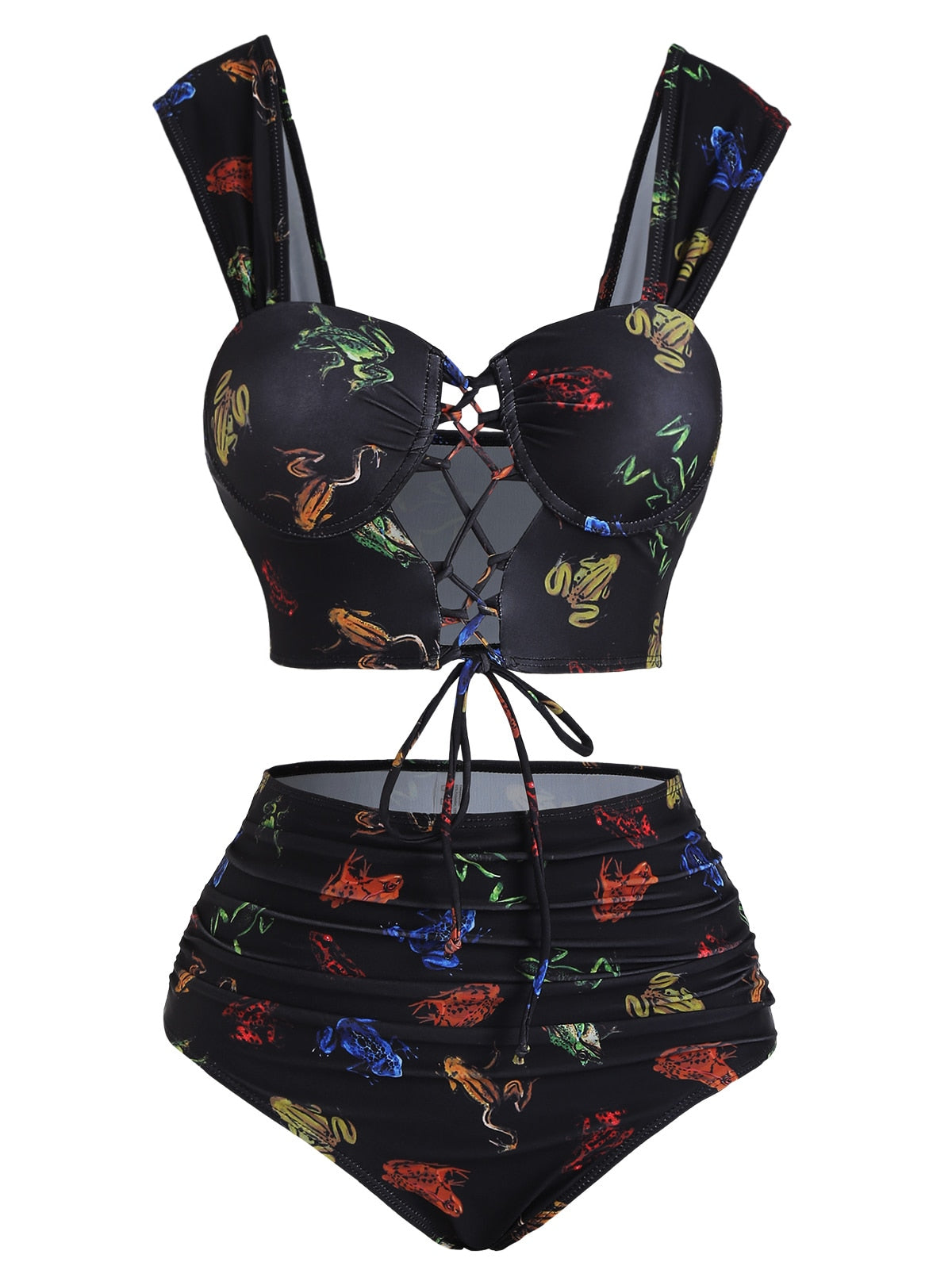 Lace-up Celestial Bodies Tankini