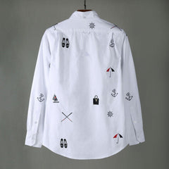 Bag And Umbrella Embroidered Shirts