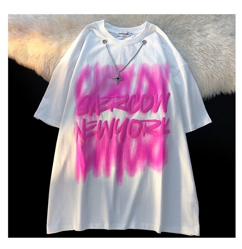 Saerion Newyork Chain Oversized T-shirt