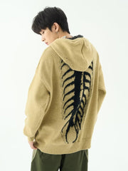 Skeleton Gothic Knitted Hoodies