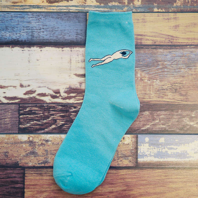 Solid Color Draw Cotton Socks