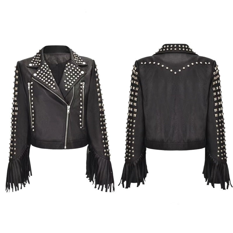 Rocker With Studded and Patches Jackets