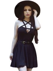 Gothic  Star Strap Dress