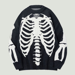 Skeleton Knitted Oversized Sweater