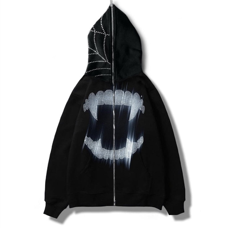 Gothic Oversize Jacket with Hood