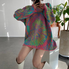 Tie Dye Oversized Knitted Sweater