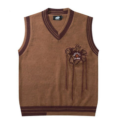 Retro Embroidery Floral Knit Vest