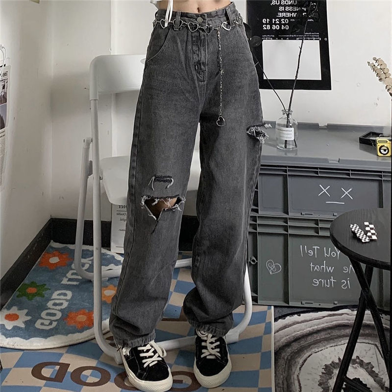 Vintage Y2k Ripped Denim Pants