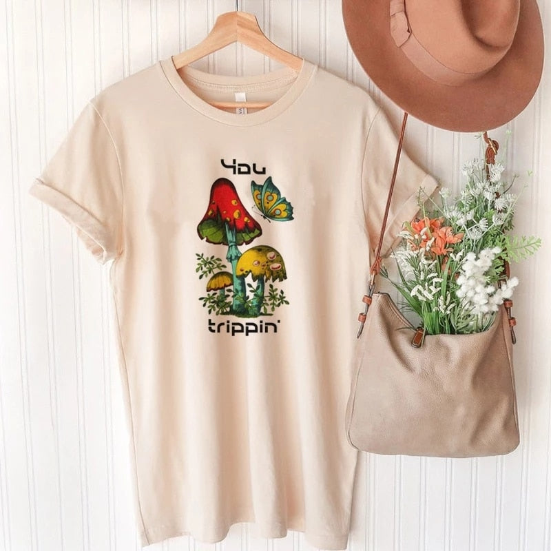 Mushroom Fan Club Retro Cute T-Shirts