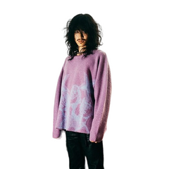 Skull Star Print Knitted Sweater