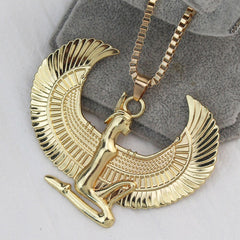 Egyptian Goddess Isis Wings Pendant Necklace