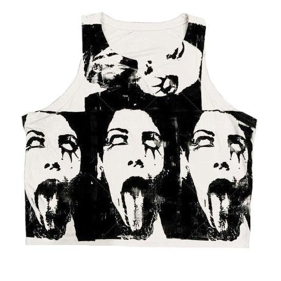 Printed Y2K Tank Top