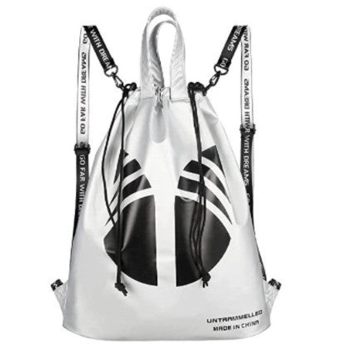 Can Fly PU Leather Drawstring And Hand Bag