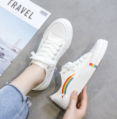 Cute Rainbow And Clouds Sneakers