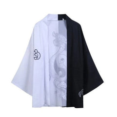 Dragon Yin & Yang 3/4 Sleeve Kimono