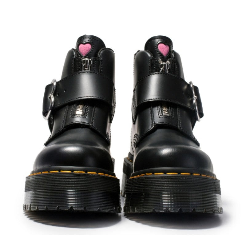 Heart PU Vegan Leather Boots