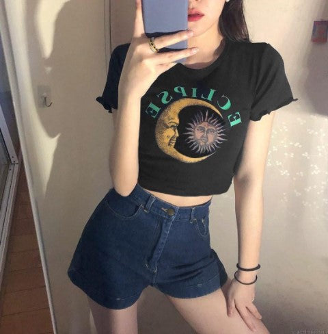 Eclipse Short-Sleeved Crop Top