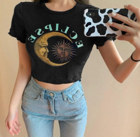 Eclipse Short-Sleeved Crop Top