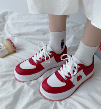 Aesthetic Milk Sneakers Vegan Leather