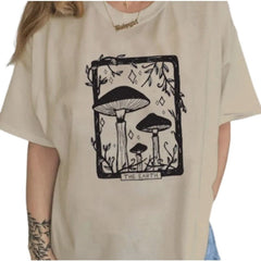 Mushroom Tarot Card the Earth Oversize T-Shirt