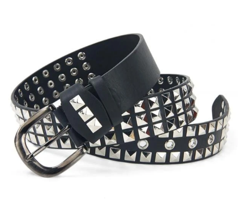 Grunge Pyramid Rivet PU Vegan Belt