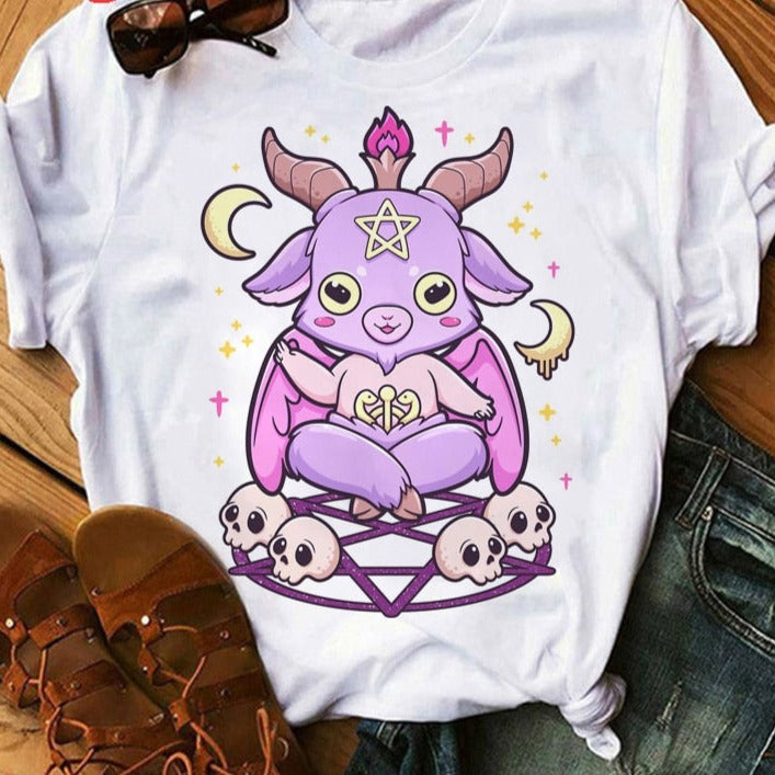 Pastel Goth Cartoon Harajuku T-shirt